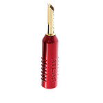 ATLAS CABLES Achromatic Gold Z Plug Crimp Ruby