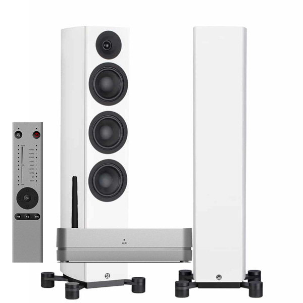 System Audio Legend 40.2 + Stereo Hub Silverback Satin White