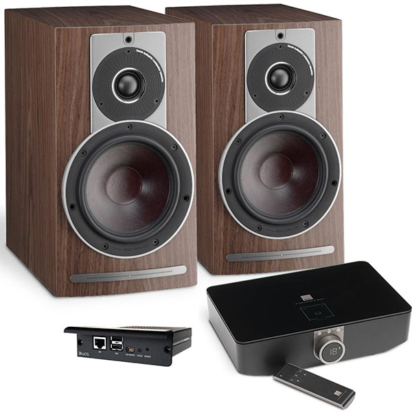 DALI Rubicon 2 C Walnut + Sound Hub + BluOs Module