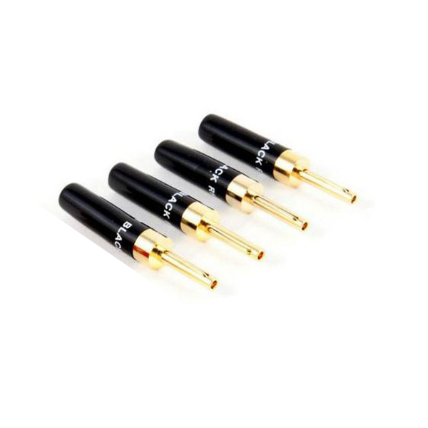 BLACK RHODIUM Gold plated Banana Plug Black