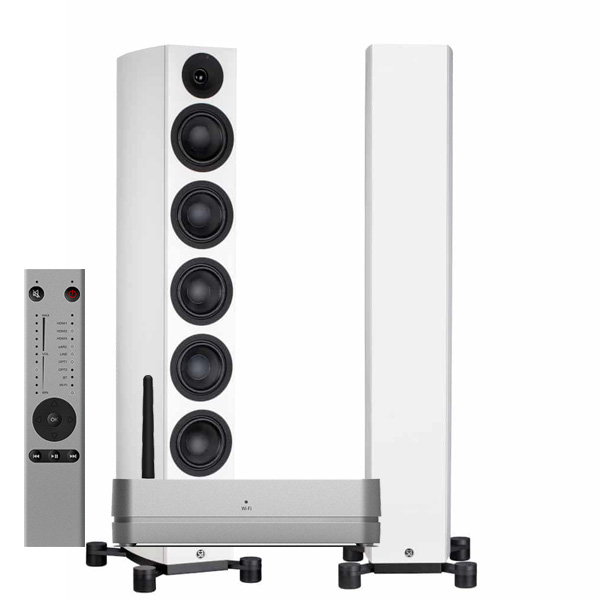 System Audio Legend 60.2 + Stereo Hub Silverback Satin White