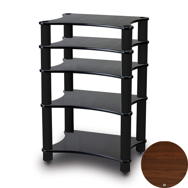 Solid Tech Radius Solo 5 black corner-pillars Walnut