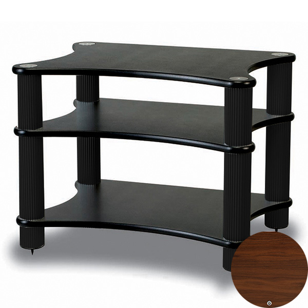 Solid Tech Radius Solo 3 black corner-pillars Walnut Solid Tech Radius Solo 3 black corner-pillars Walnut