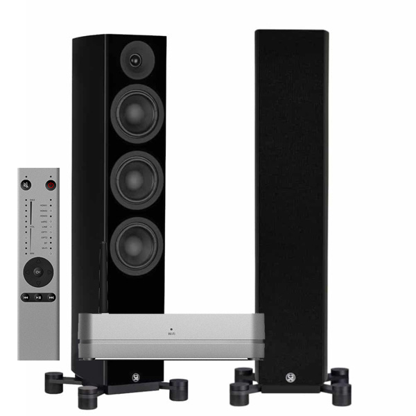 System Audio Legend 40.2 + Stereo Hub Silverback Satin Black