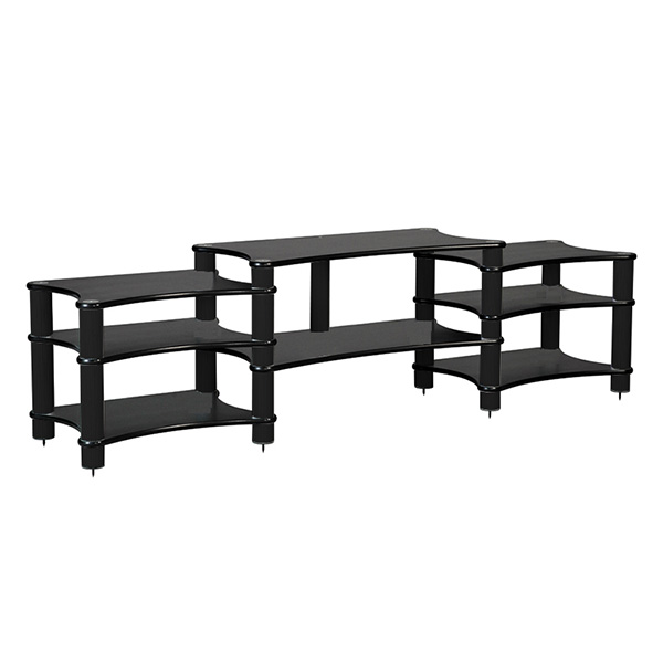 Solid Tech Radius Cinema 8 black corner-pillars Walnut Solid Tech Radius Cinema 8 black corner-pillars Walnut