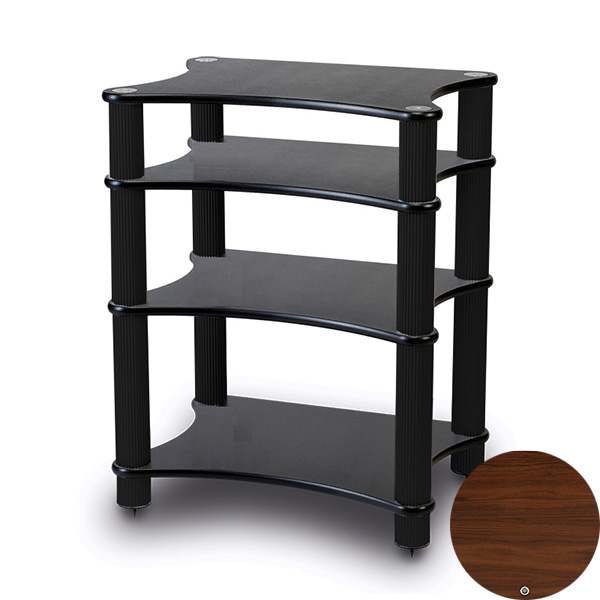 Solid Tech Radius Solo 4 black corner-pillars Walnut