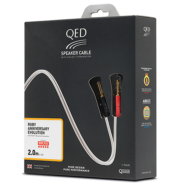 QED Ruby Ann Pre-Terminated Speaker Cable 2.0 m  (QE1420) QED Ruby Ann Pre-Terminated Speaker Cable 2.0 m  (QE1420)