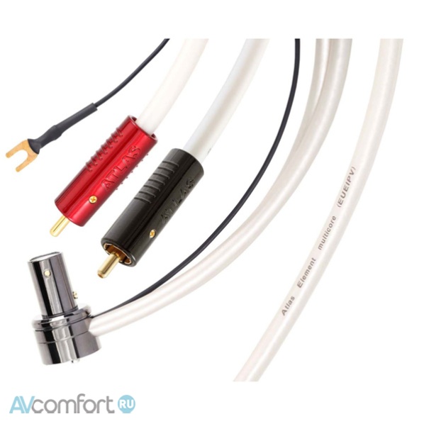 Atlas Cables Element Tonearm 90 - Achromatic RCA 1,0 m