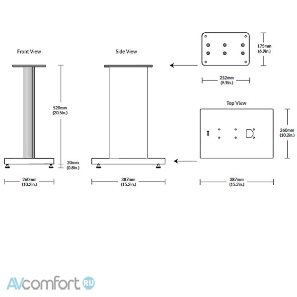 KEF S3 Floor Stand Indigo