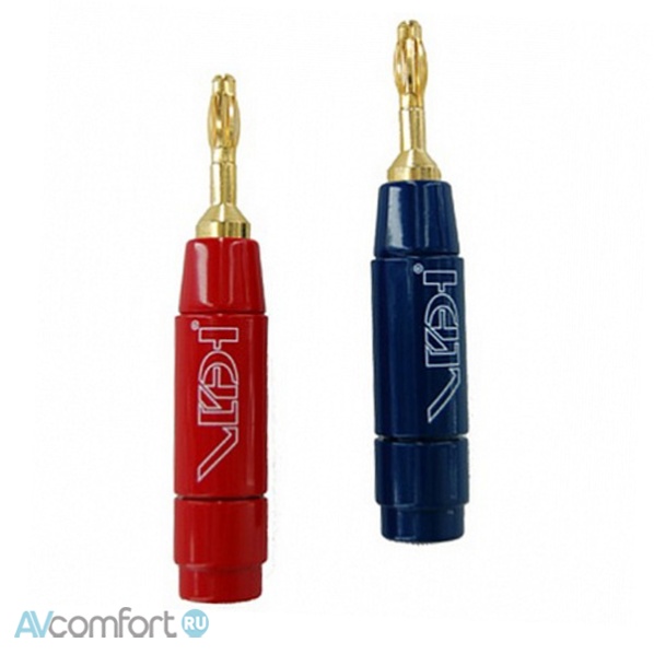 AVComfort, Van Den Hul BERRI Gold plated Bus Banana 10 мм Red