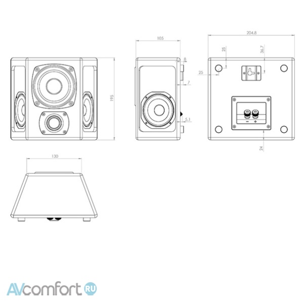 MK Sound M40T Tripole Black Pair