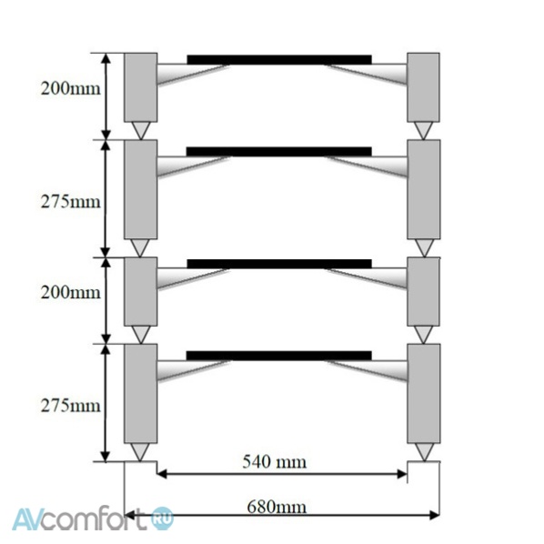 SOLID TECH Hybryd 4 (200x275x275x200mm) Silver/Oak