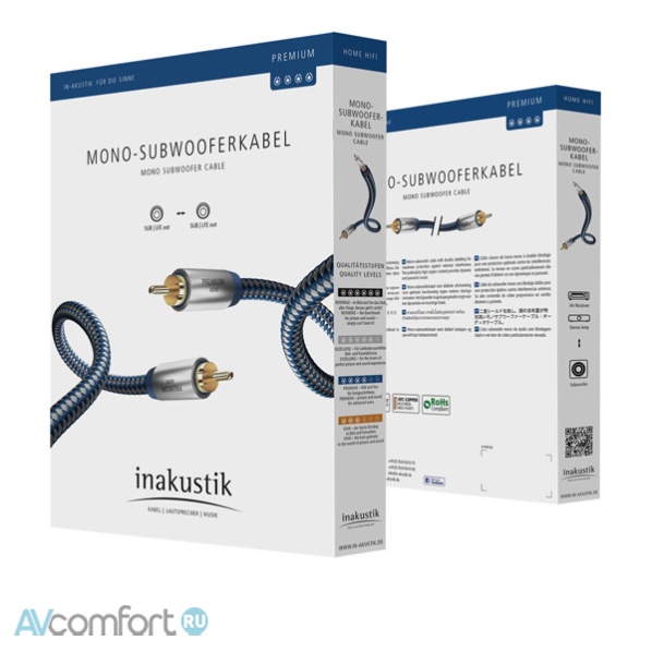 Inakustik Premium Mono Sub Cable, 2.0 m