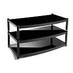 ATACAMA Equinox Single Shelf Module AV Satin Black/Arctic Frost Glass