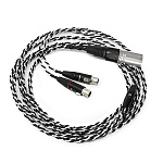 AUDEZE Black-Sliver Headphone cable 4pin XLR