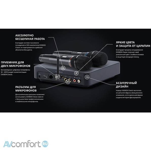 Evolution Evobox Classic с микрофонами и саундбаром Graphite Evolution Evobox Classic с микрофонами и саундбаром Graphite