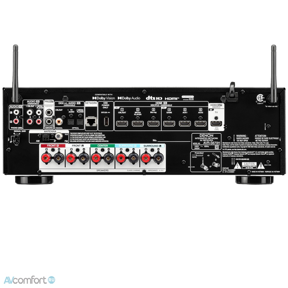 Denon AVR-S670H Black