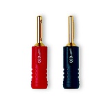 QED Airloc Plastic Banana Plug/20 Black-Red (QE1810)