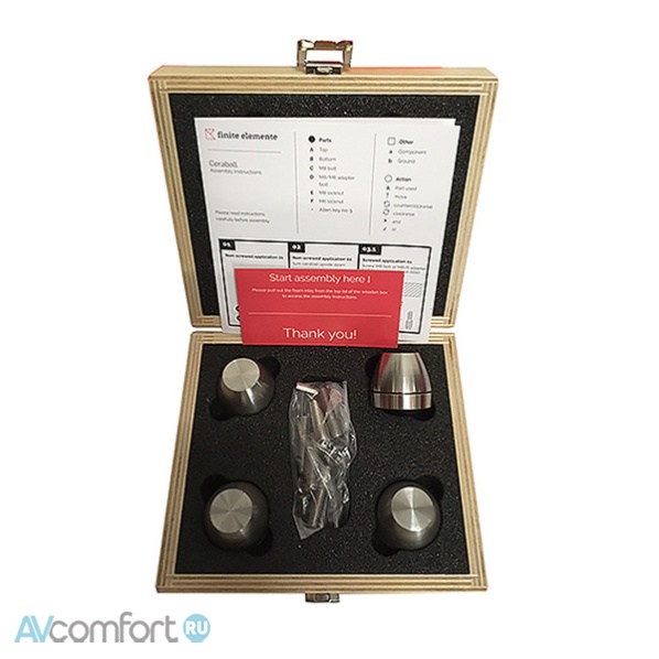 Finite Elemente Cerabase Ceraball 4 Black Chrome (4 Set)