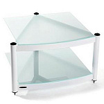 ATACAMA Equinox RS 2 Shelf Base Module HI-FI Satin Black/Arctic Frost Glass