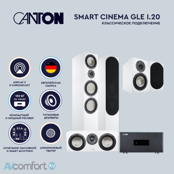 AVComfort, CANTON Smart Cinema GLE I.20 White