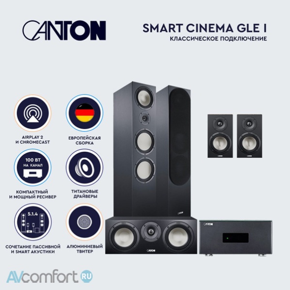 AVComfort, CANTON Smart Cinema GLE I Black
