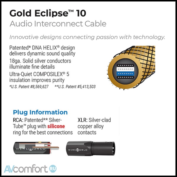Wireworld Gold Eclipse 10 Interconnect RCA 1.0 m Wireworld Gold Eclipse 10 Interconnect RCA 1.0 m