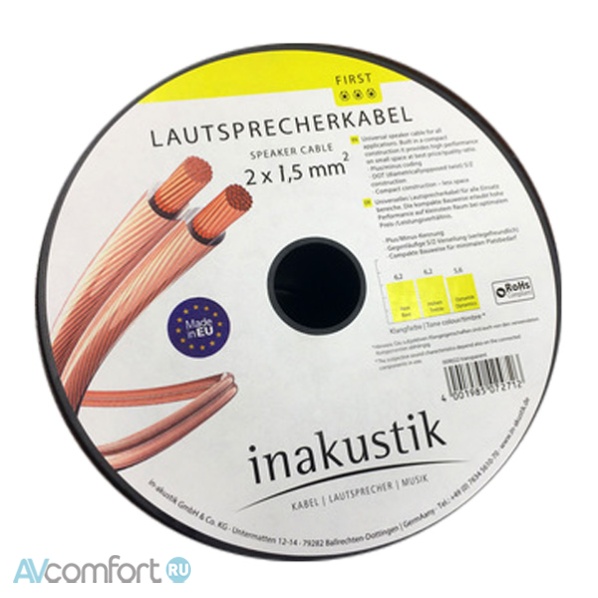 Inakustik Install LS 2 x 1.5 mm2, 180 m