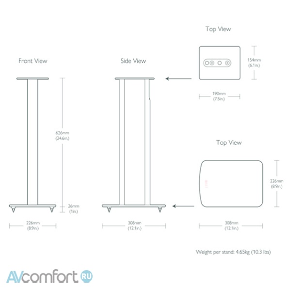 KEF Performance Speaker Stand Titanium Grey