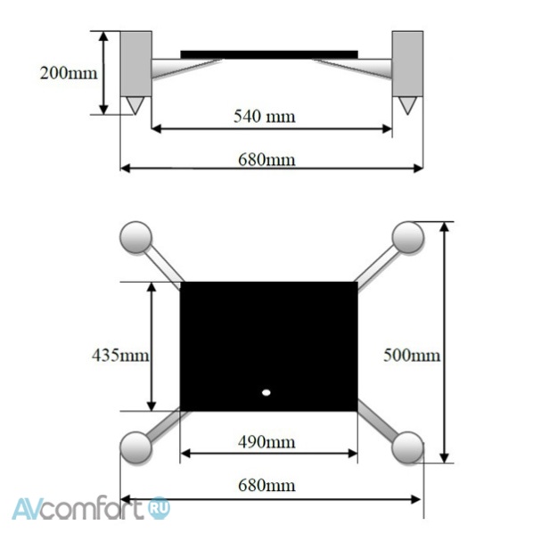SOLID TECH Hybryd 1 (200mm) Black or Silver/Concrete