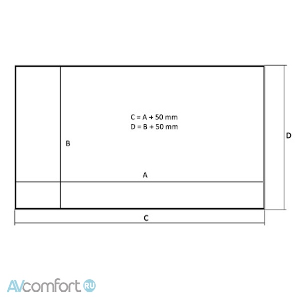 Kauber Frame Lite Velvet Cinema 154" 340x191 White Ice 16:9