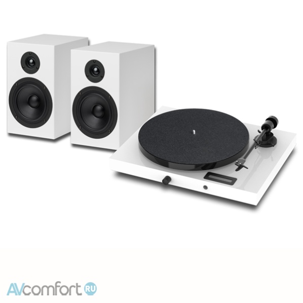 AVComfort, Pro-Ject JukeBox E1+Speaker Box 5 Set Piano White