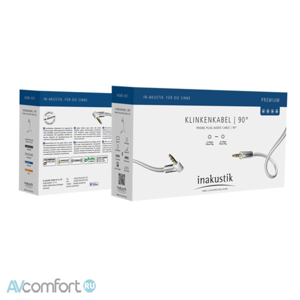 Inakustik Premium MP3 Audio TRS 3,5 - TRS 3,5 угловой, 0.5 m