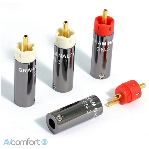 AVComfort, Black Rhodium Graham Nalty RCA Gold Plug GN-3 Kit