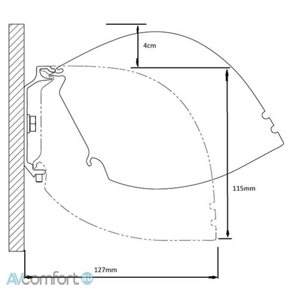 Kauber Red Label Tensioned - BT 113" 141x250 дроп 50 см. Gray Pro 16:9