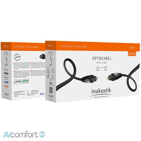 Inakustik Star Optical Cable Toslink 0,75 m