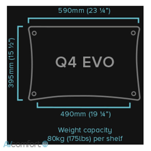 QUADRASPIRE Q4 Evo Shelf Black