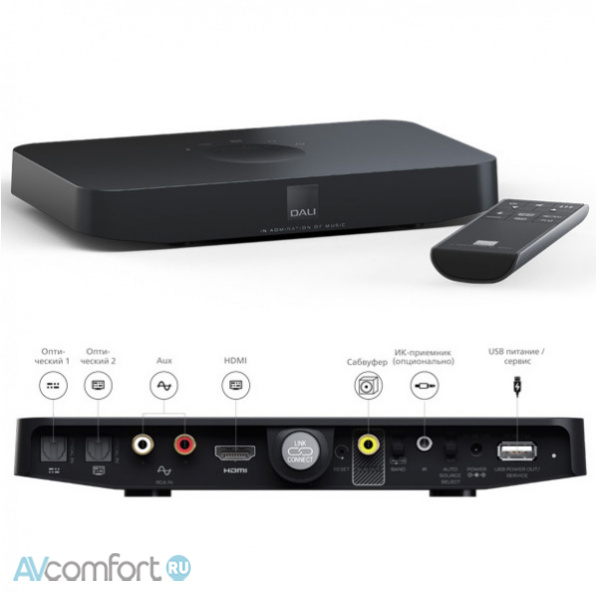 DALI Oberon On-Wall C + Sound Hub Compact Black Ash