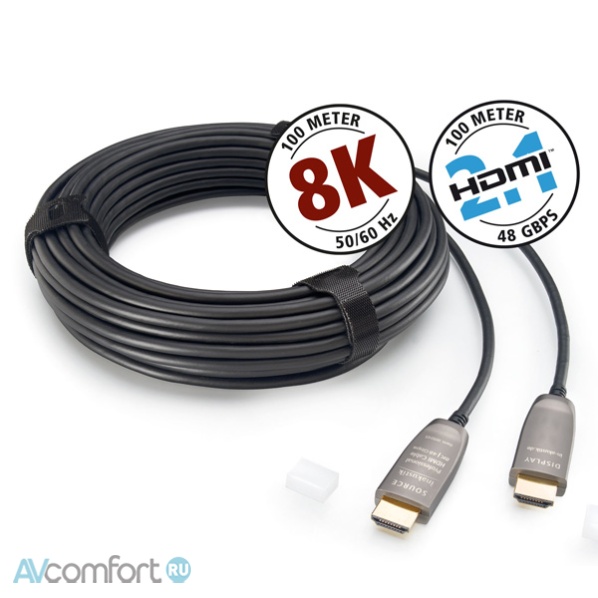 AVComfort, INAKUSTIK Profi HDMI 2.1 Optical Fiber Cable 8K 48Gbps, 100 m