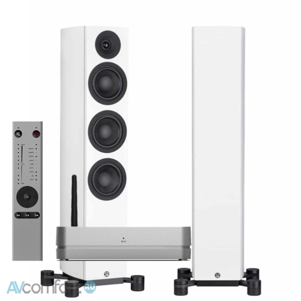 AVComfort, System Audio Legend 40.2 + Stereo Hub Silverback Satin White