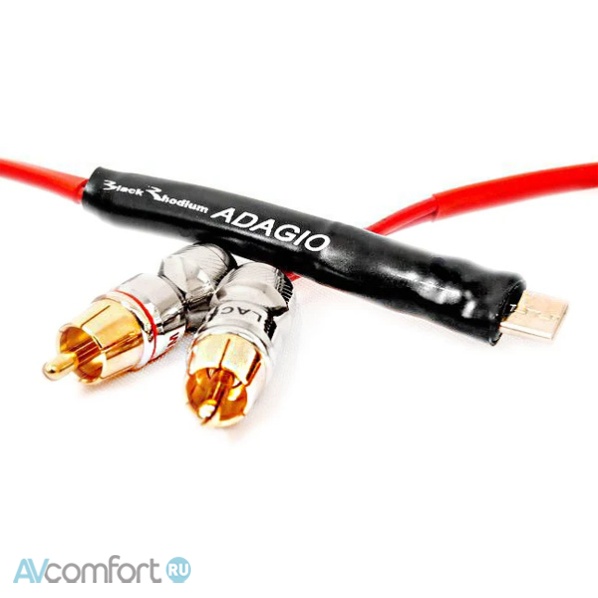 BLACK RHODIUM Adagio USB-C RCA 3,0 м