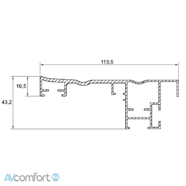 Kauber Frame Large Velvet Cinema 226" 500x281 White Ice