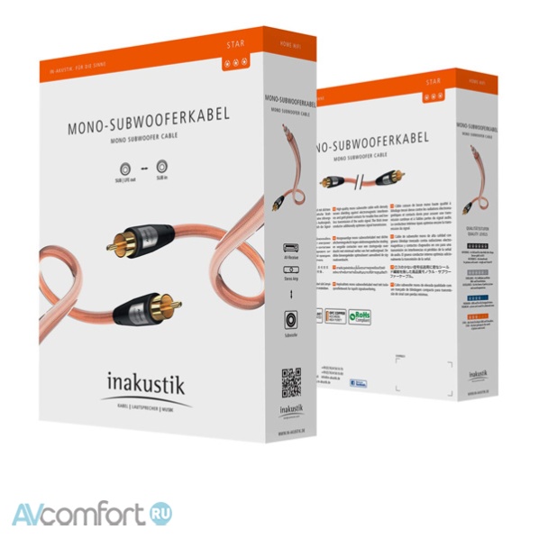 Inakustik Star Mono Sub Cable, 5.0 m