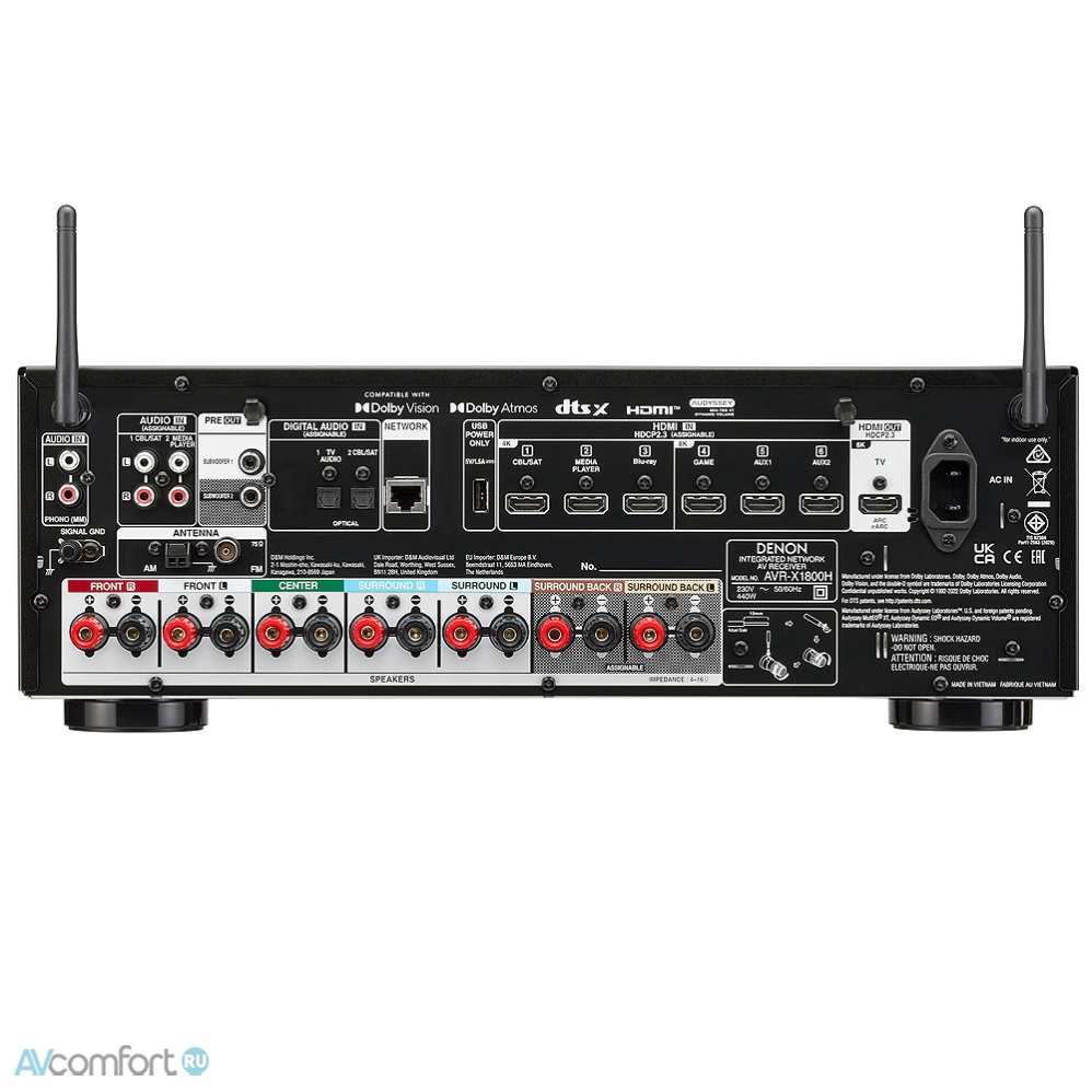 Denon AVR-X1800H Black