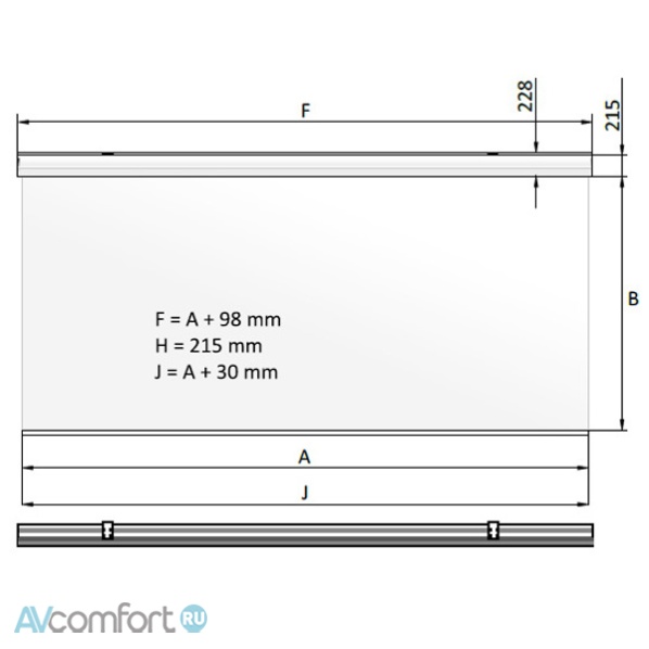 Kauber Electrical MIDI, 226", 16:9, Clear Vision