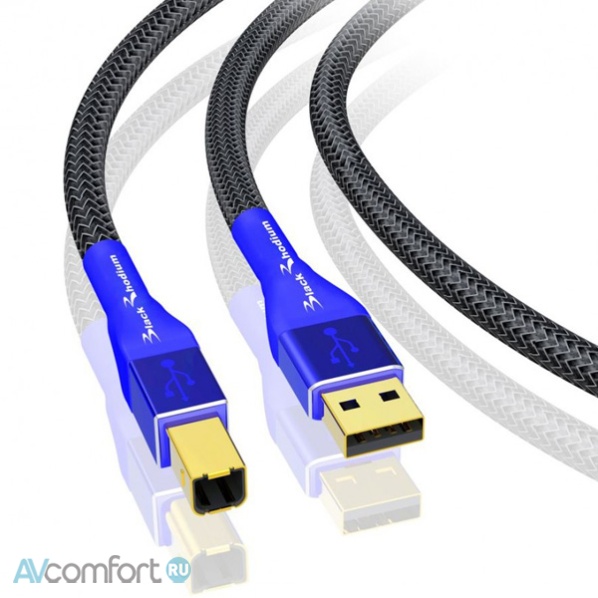 BLACK RHODIUM Wave USB A-B 1,0 м